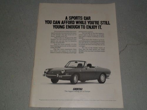 1971 fiat 850 spider ad / article