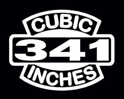 2 v8 341 cubic inches engine decal set 341 ci emblem stickers