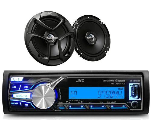 Kd-x31mbs boat bluetooth usb aux sd ipod/iphone pandora receiver + 6.5&#034;speakers