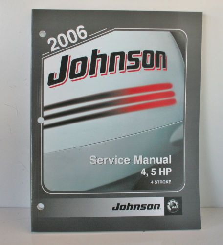 New oem 2006 johnson 4 stroke 4 hp 5 hp outboard motor service manual 5006588