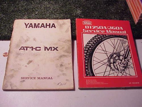 2 vintage yamaha motorcycle service manualsat1-c mx &amp; dt250a/360a