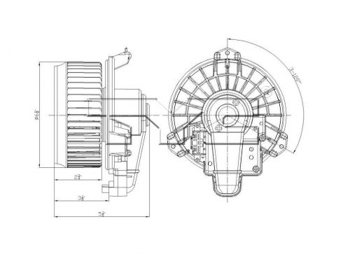 A/c condenser blower assembly fits 2006-2012 toyota rav4  tyc