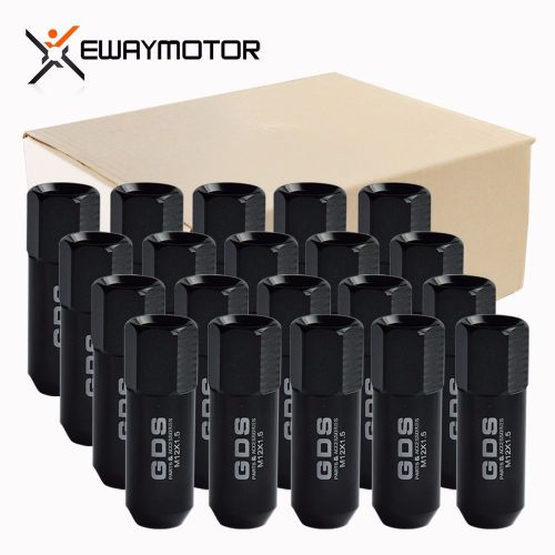 20x black aluminum tuner wheel lug nuts m12x1.5 open end for toyota dodge ford