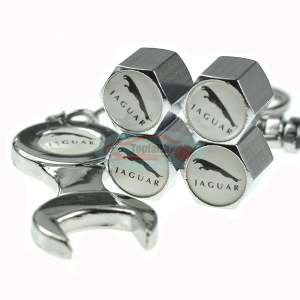 Wrench keychain wheel tyre tire valve stems caps for xkr xf xfr xj xkr-s s-type
