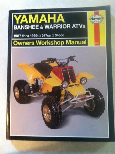 Haynes yamaha banshee and warrior owners workshop manual repair