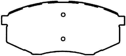 Bendix d1447 brake pad or shoe, front-disc brake pad