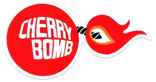 Cherry bomb racing decal sticker 5-1/4 inches long size new vinyl