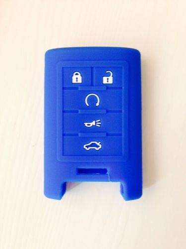 Blue silicone protective smart key jacket sleeve protector fob skin cover gift