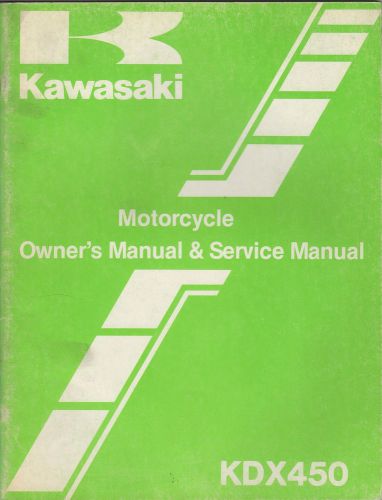 1982 kawasaki motorcycle kdx450  owners service manual (317)