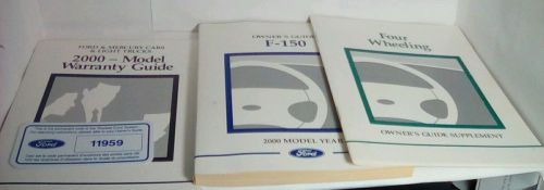 2000 ford f-150 original owners manual / users guide oem case reference books