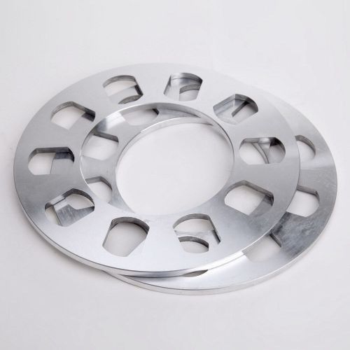 2 pcs silver auto aluminum alloy wheel spacer gasket 5 hole 5mm wheel adapter