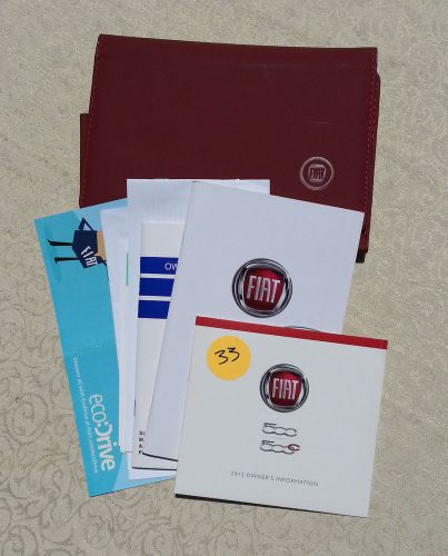 2012 fiat 500 500c owners manual w/case