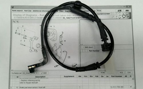 Front brake pad wear sensor 34356768595 fits bmw e60 e61 5series e63 e64 6series