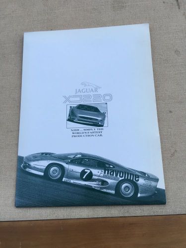 Jaguar xj220 factory brochure press kit nos rare info!