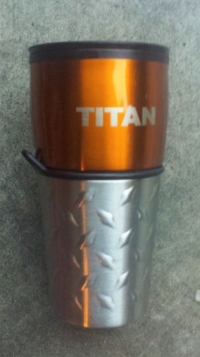 Nissan titan stainless steel travel mug orange tire tracks unique truck l@@k