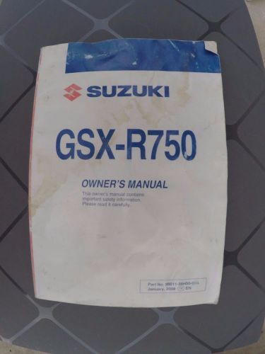 Suzuki owner&#039;s manual - 2009 gsx-r750 gsxr gsx 750r r750 99001138h5003a