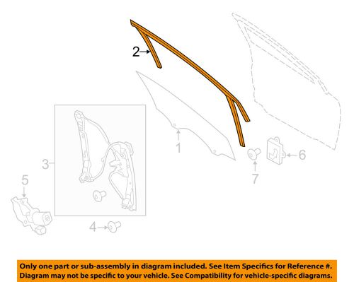 Ford oem 15-16 focus front door-window run weather strip left f1ez5821597a