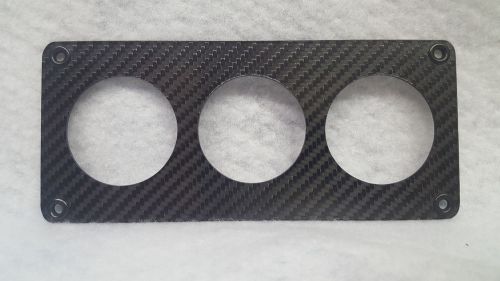Carbon fiber 3 guage panel, 3.5&#034;x8&#034;x.060&#034;, 2.062&#034; mounting holes