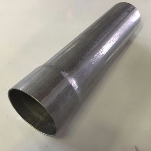 3&#034; od one end  3&#034; id other end 12&#034; long stainless steel exhaust pipe