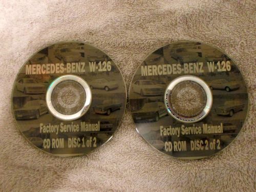 Mercedes- benz w-126 shop service repair manual on 2 cd&#039;s pdf format