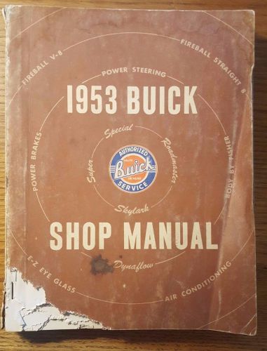 1953 buick shop manual original  (special, super, roadmaster)