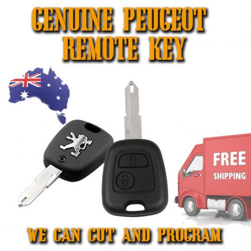 Peugeot 206 genuine 2 button remote key- new - we can cut &amp; program - free post