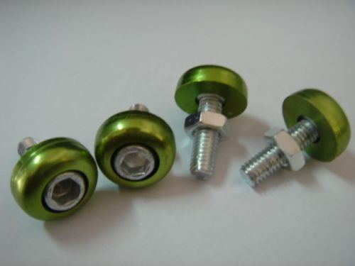 Green plating license plate screws bolts x 4 pieces no2