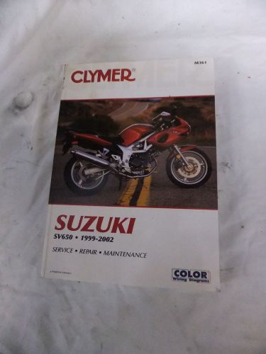 Clymer motorcycle repair and maintenance manual, suzuki sv-650 1999-2002