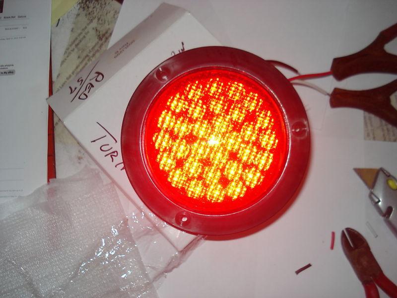 4" led truck/trailer light, red 33 led, new, 3 wire