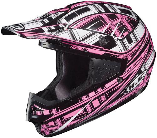 Hjc cs-mx stagger pink/black/white off-road motorcycle helmet csmx size small