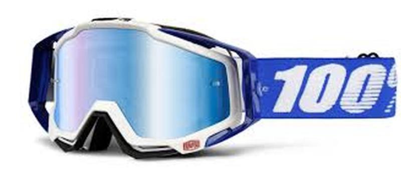 New 100% racecraft adult goggles, cobalt blue, with clear lens