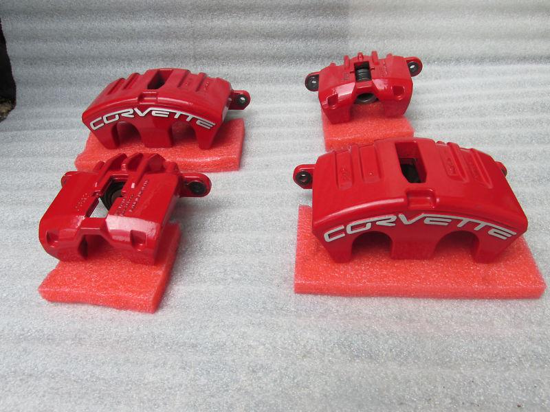 Red, 05-12 corvette  c6 front & rear calipers  