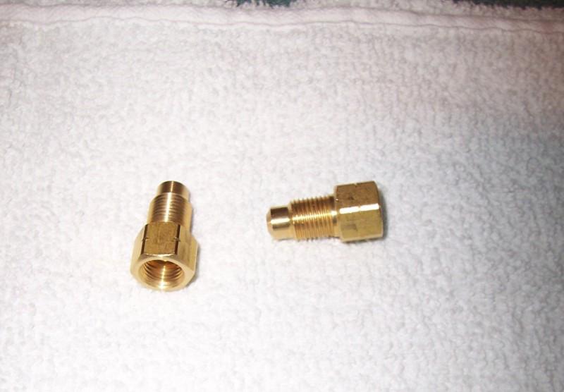 Metric bubble flare brass brake line adapters - pkg/5