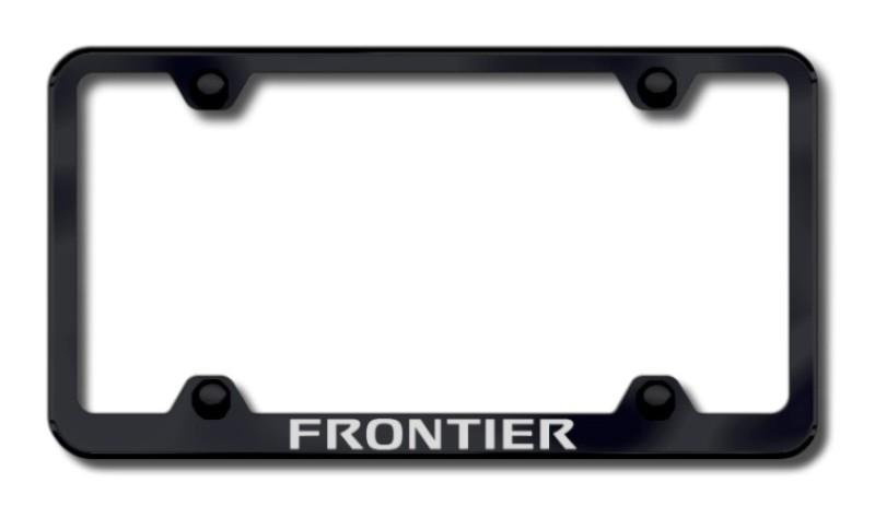 Nissan frontier wide body laser etched license plate frame-black made in usa ge