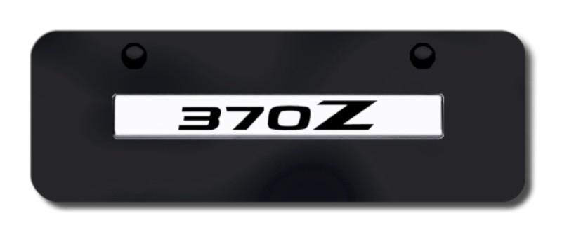 Nissan 370z name chrome on black mini-license plate made in usa genuine