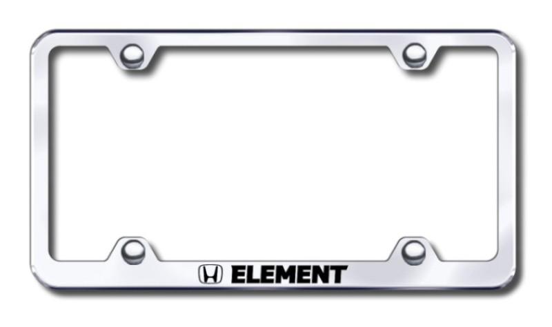 Honda element wide body  engraved chrome license plate frame made in usa genuin