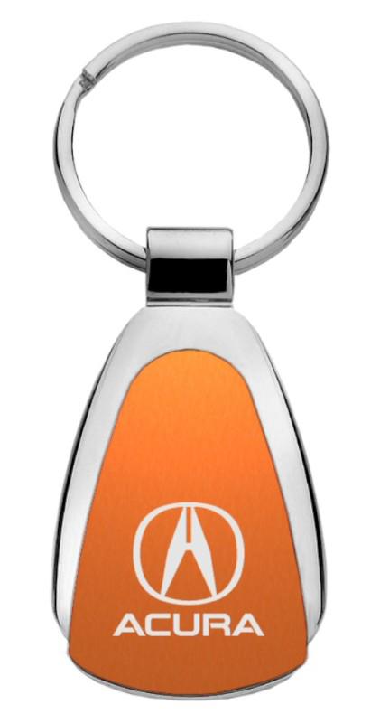Acura orange teardrop keychain / key fob engraved in usa genuine