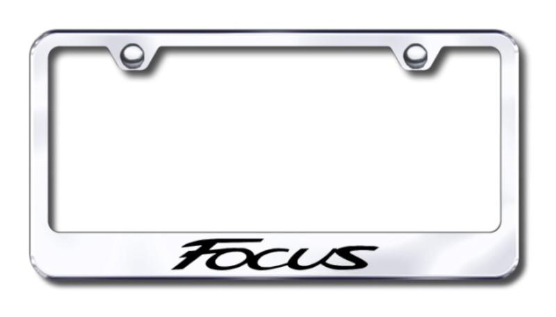 Ford focus  engraved chrome license plate frame -metal made in usa genuine