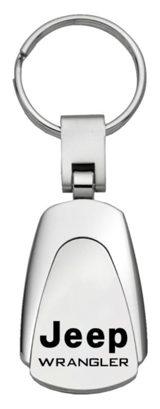 Chrysler wrangler chrome tearddrop keychain / key fob engraved in usa genuine