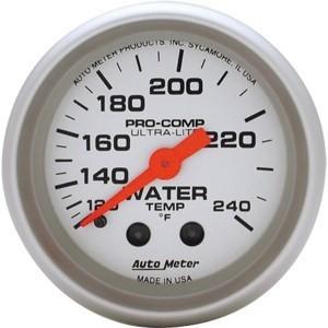 Autometer 2in. water temp; 120-240 f 12ft. tubing; mech; ul