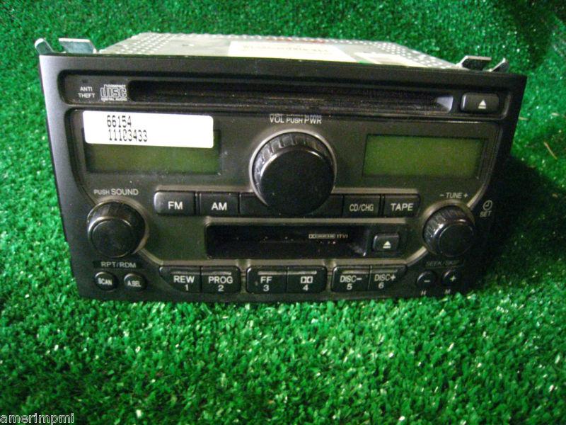 2004 honda pilot 4wd lx dash cd cass radio stereo player w/code