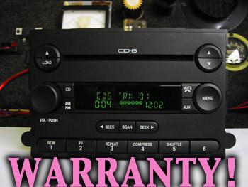 Ford 6 cd changer radio f250 freestar focus 04 05 06 07 08 6c3t-18c815 8000+fdbk