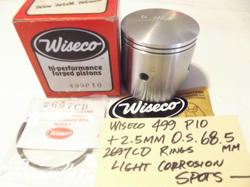 Kawasaki wiseco 499 p10 1983 '83 kdx200 piston and ring set +2.50mm  68.5mm bore