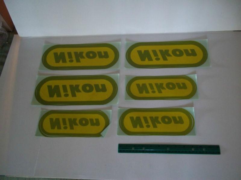 6 nikon camera vintage large 11" + 9" decals / stickers