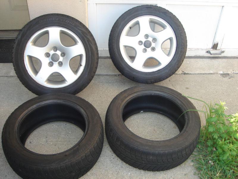 Bridgestone blizzak ws-60 w/uni-t 205/55r16 tire + 2 rims