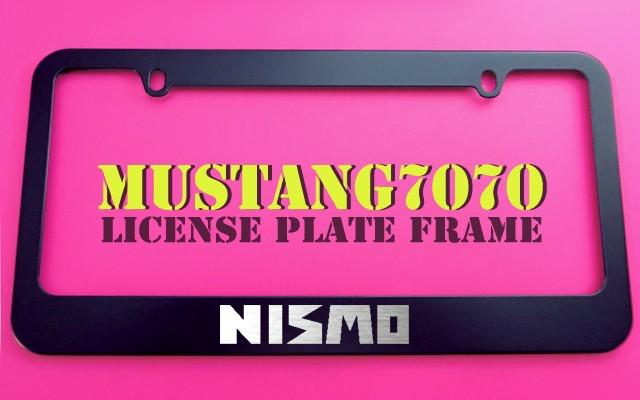 1 brand new nissan nismo black metal license plate frame + screw caps