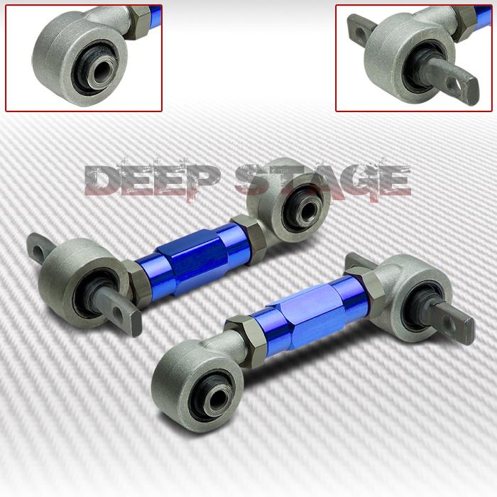 88-00 civic crx integra del sol adjustable high strength front camber kit blue
