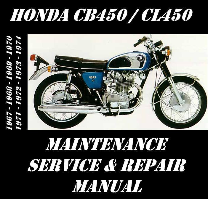 Honda cb450 cl450 cb cl 450 workshop service repair maintenance manual