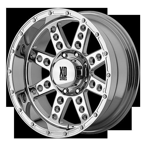 18" xd wheels rims 766 diesel chrome with 33x12.50x18 toyo open country mt tires