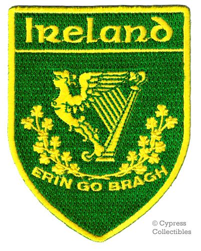 Irish heritage biker patch - erin go bragh ireland shield flag shield shield new